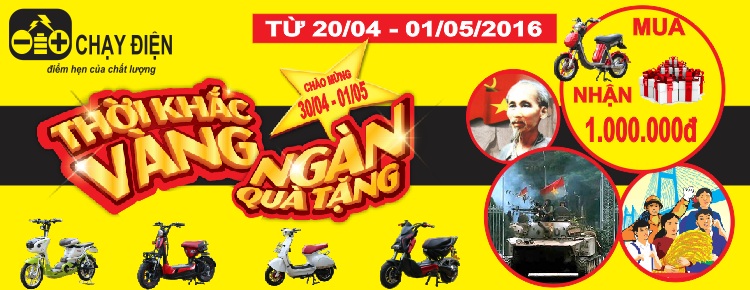 khuyến m&atilde;i xe đạp điện 30/04 - 01/05